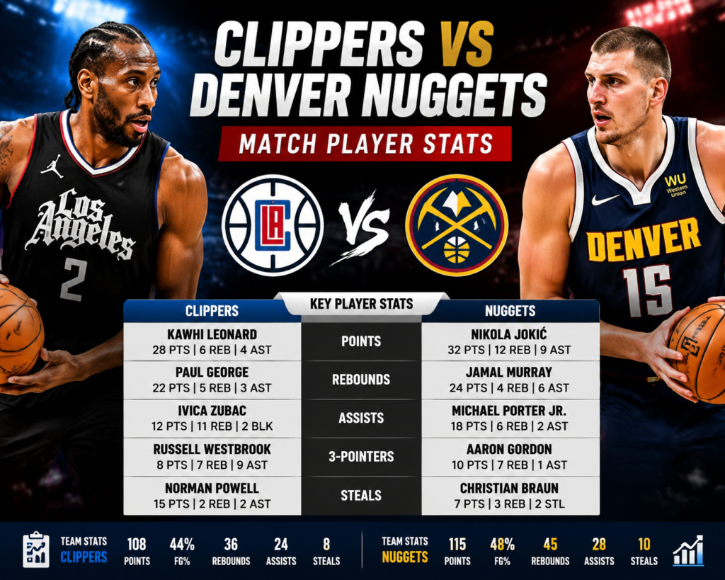 clippers vs denver nuggets match player stats — Full Breakdown, Key Performers, and Game Impact clippers vs denver nuggets match player stats