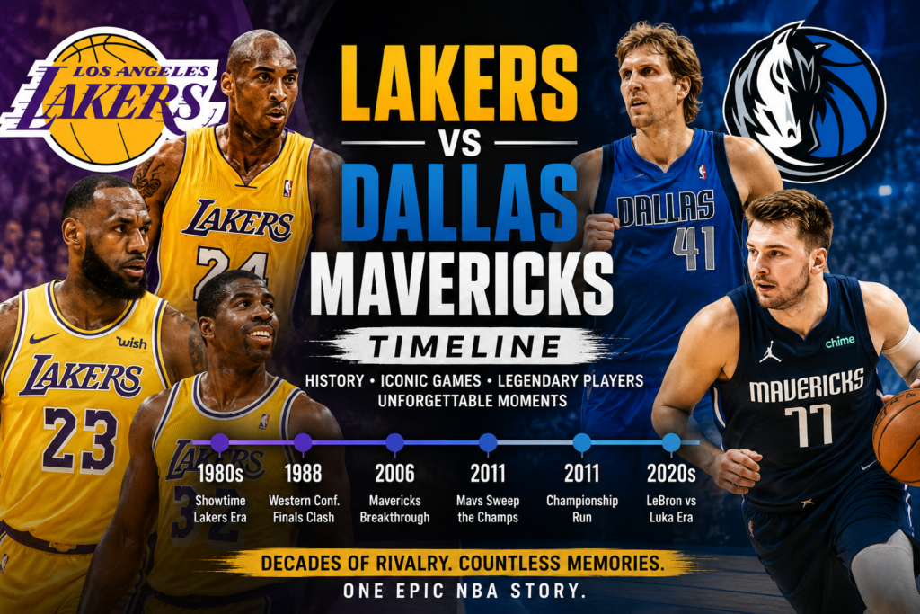 Lakers vs Dallas Mavericks Timeline