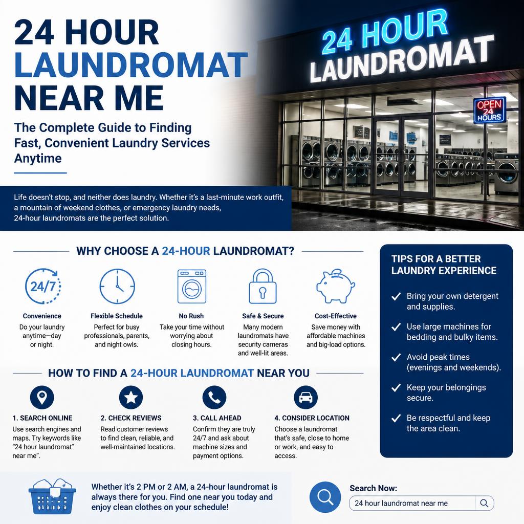24 Hour Laundromat Near Me: The Complete Guide to Finding Fast, Convenient Laundry Services Anytime 24 Hour Laundromat Near Me