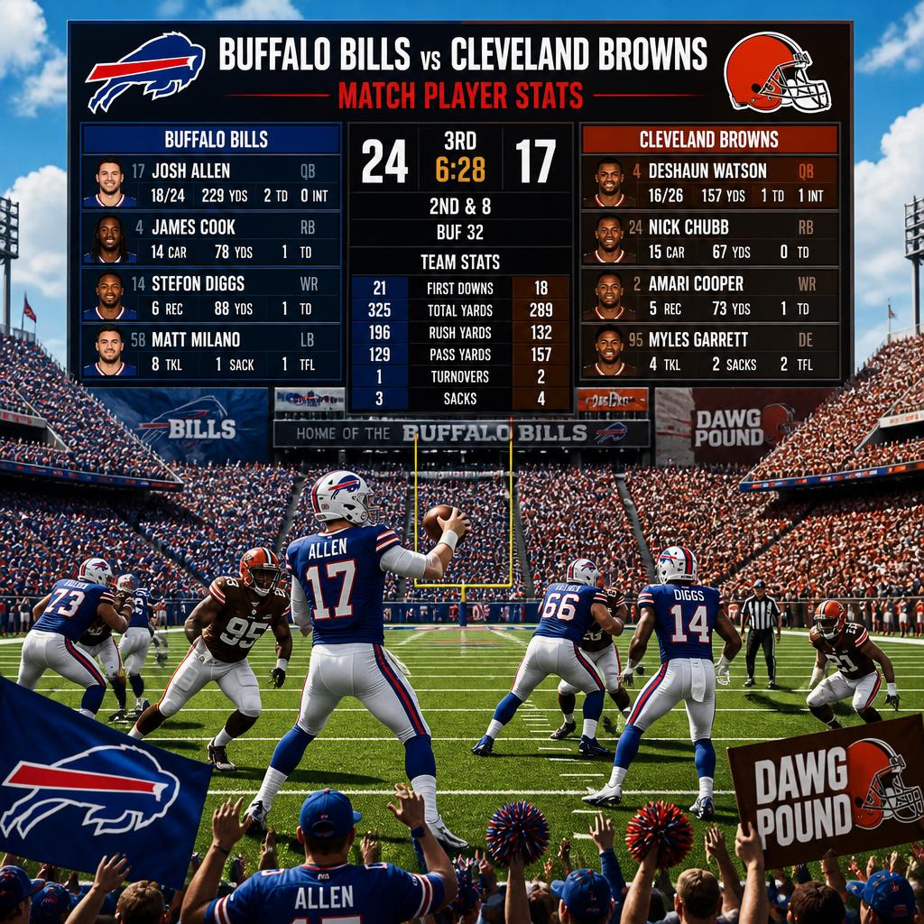 Buffalo Bills vs Cleveland Browns Match Player Stats