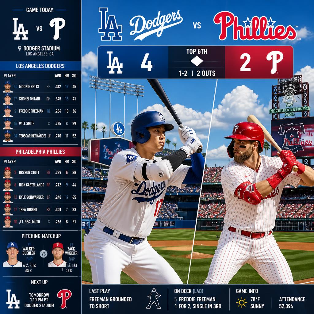 Dodgers vs Phillies Match Player Stats: Key Performers, Game Highlights, and Full Breakdown Dodgers vs Phillies Match Player Stats