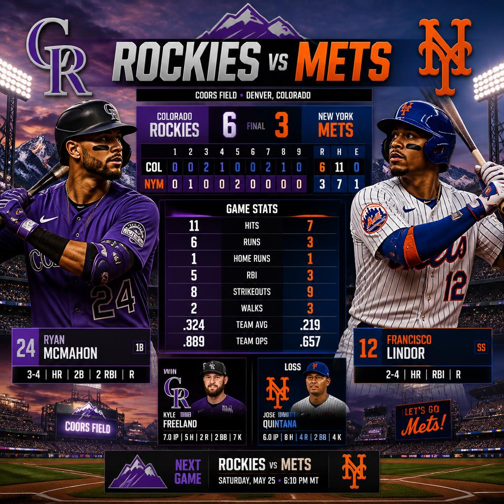 colorado rockies vs mets match player stats: Rockies 6-2 Mets Full Player Breakdown colorado rockies vs mets match player stats