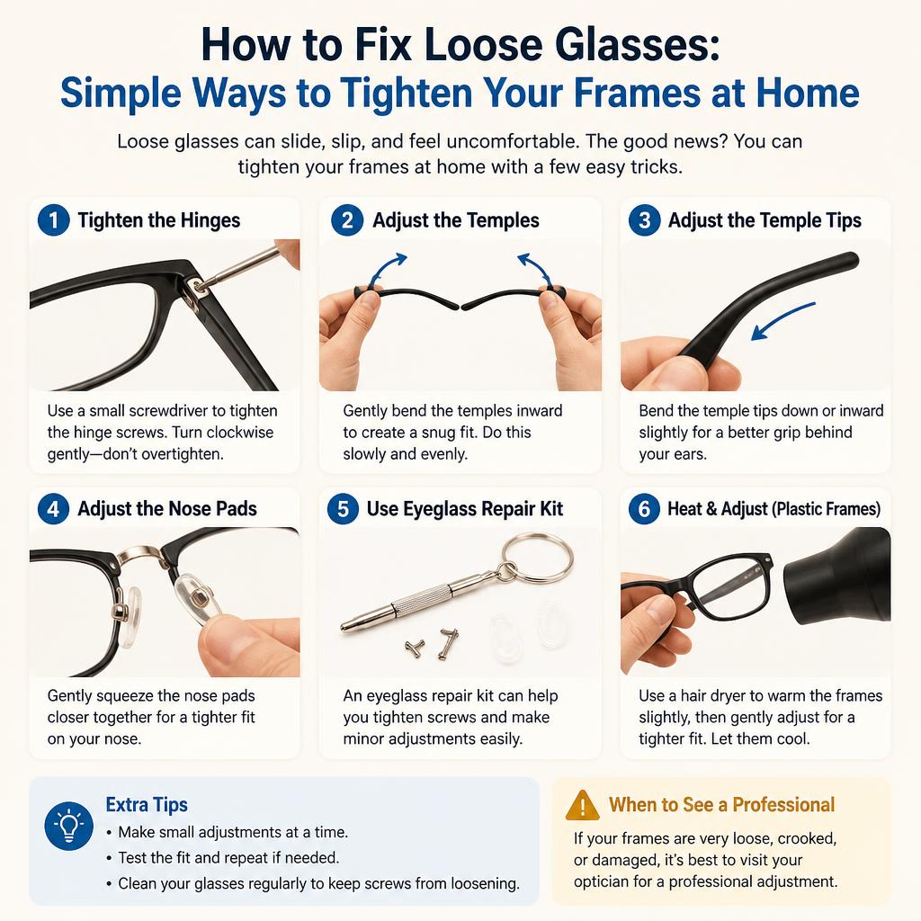 How to Fix Loose Glasses: Simple Ways to Tighten Your Frames at Home How to Fix Loose Glasses