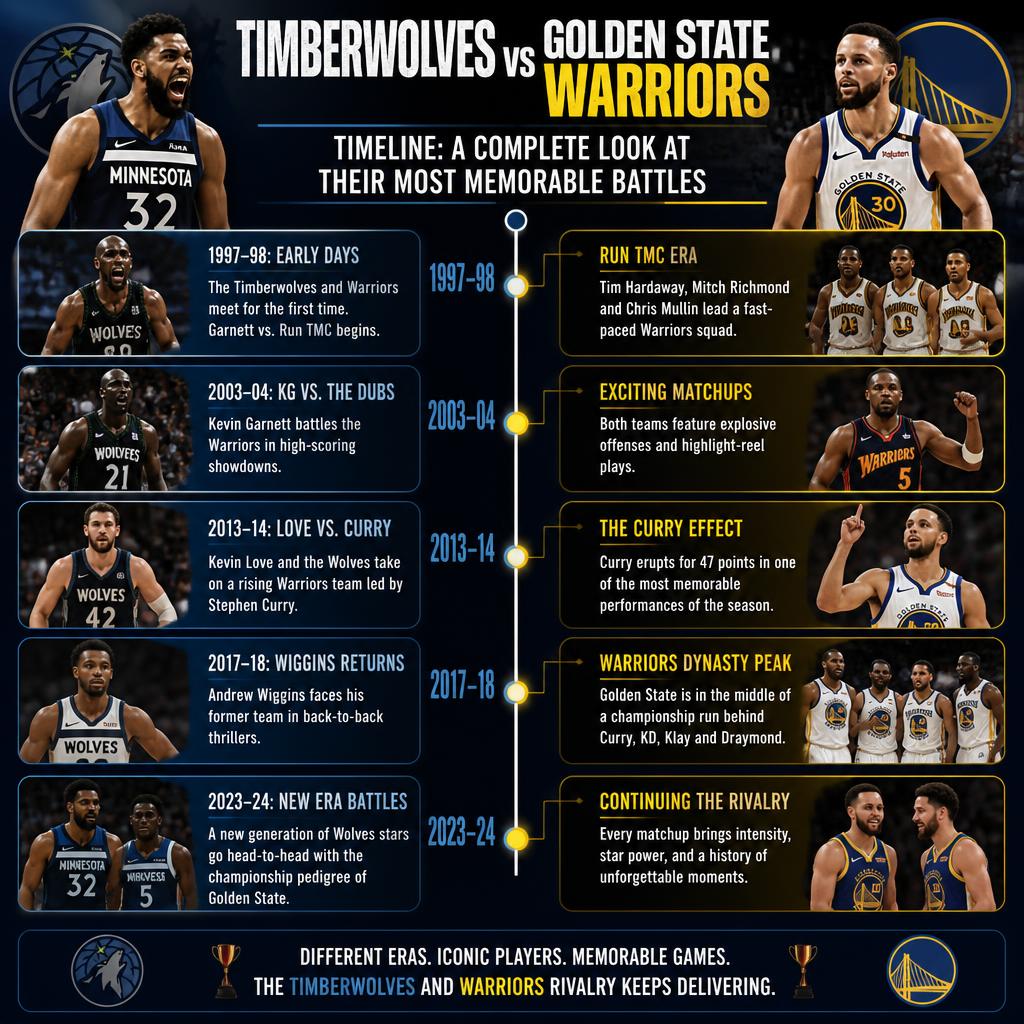 Timberwolves vs Golden State Warriors Timeline: A Complete Look at Their Most Memorable Battles Timberwolves vs Golden State Warriors Timeline
