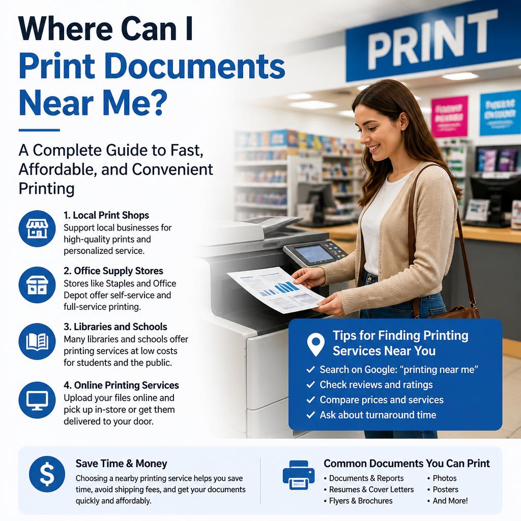 Where Can I Print Documents Near Me? A Complete Guide to Fast, Affordable, and Convenient Printing Where Can I Print Documents Near Me