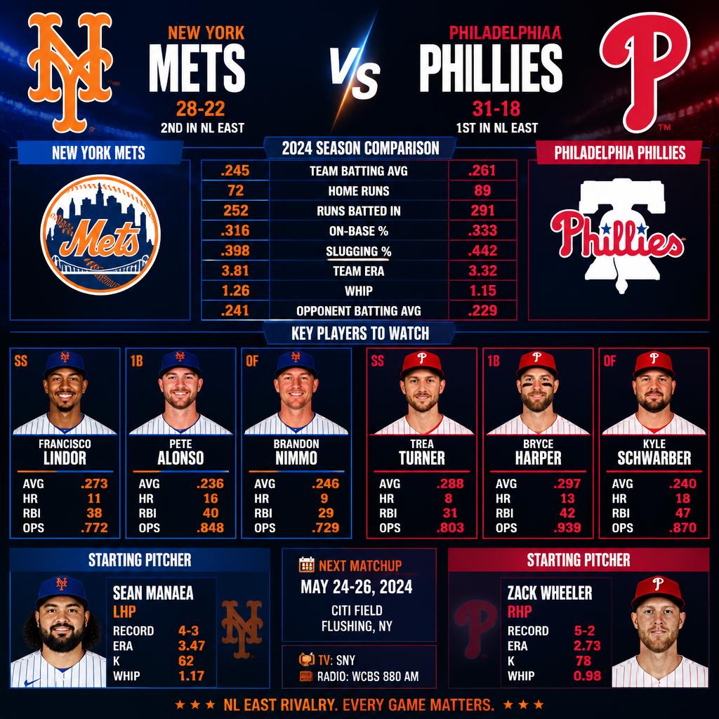 mets vs phillies match player stats