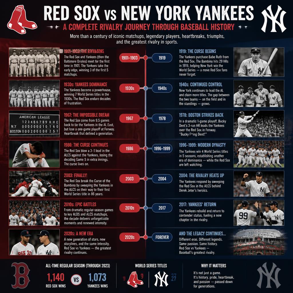 red sox vs new york yankees timeline