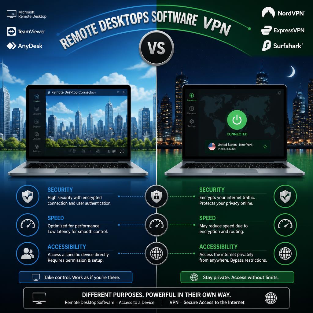 Remote Desktop Software vs VPN: A Head-to-Head Comparison Remote Desktop Software vs VPN: A Head-to-Head Comparison