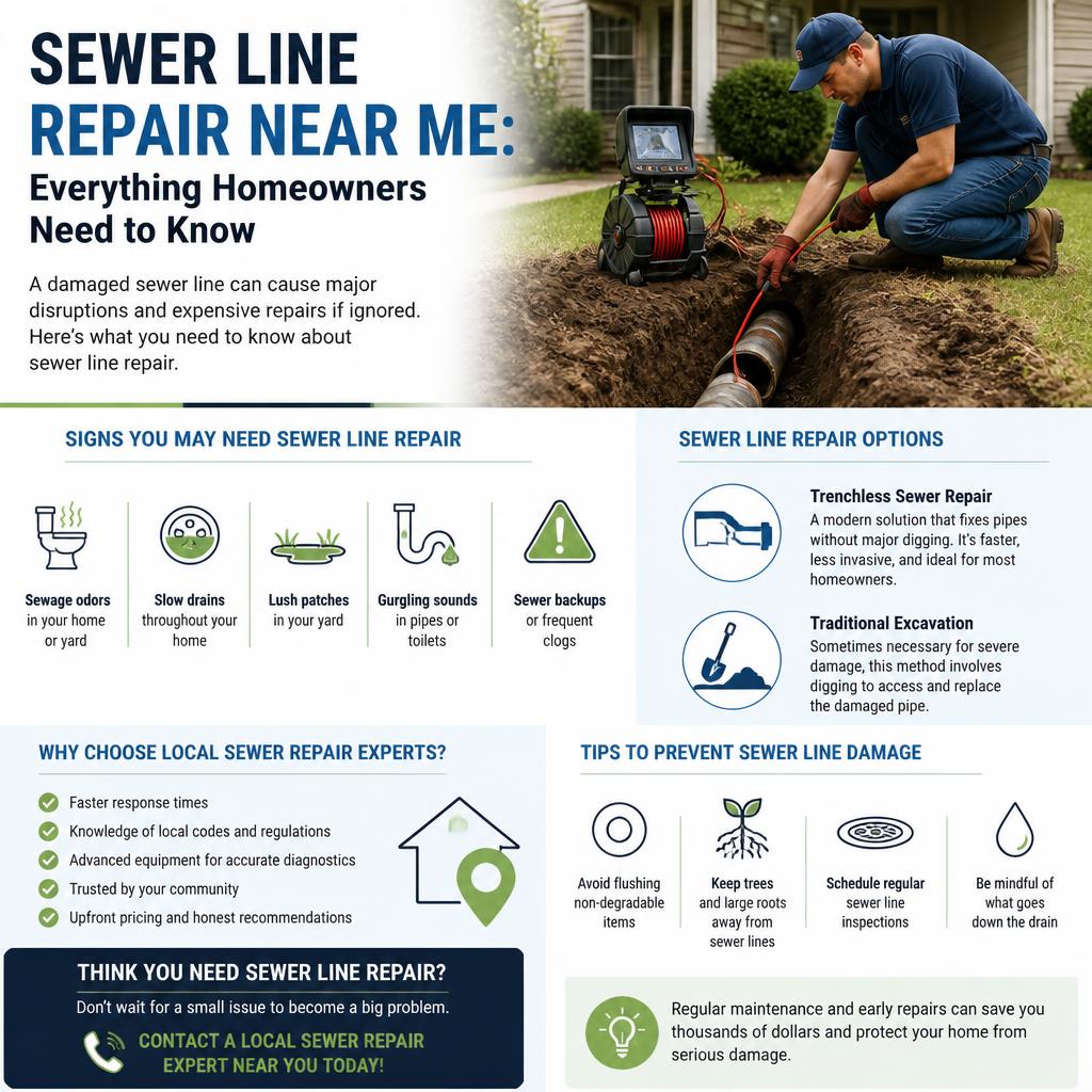 Sewer Line Repair Near Me: Everything Homeowners Need to Know Sewer Line Repair Near Me